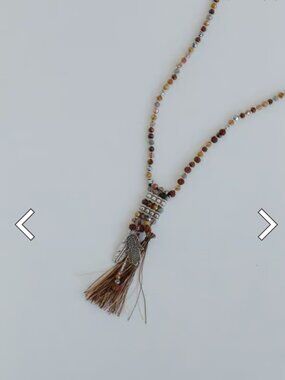 3 Bird Nest Desert Flight Adjustable Multi-color Beaded Tassel Necklace